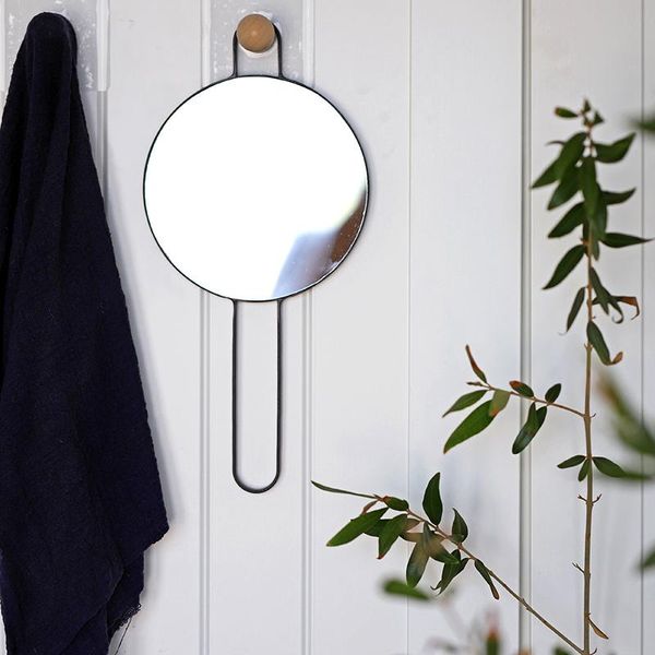 

mirrors nordic simple gold and copper hand-held mirror makeup elegant dressing decorative metal round