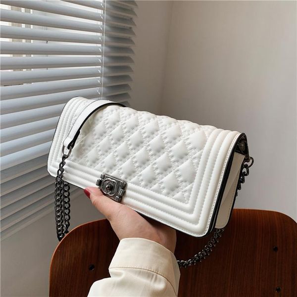 

luxury designer brand handbags for women 2021 classic quality pu leather shoulder messenger bag chain ladies flap bolsa feminina evening bag