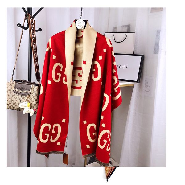 

winter scarf pashmina elegant scarves cashmere big letters design for ggman women shawl long neck 2 color quality, Blue;gray