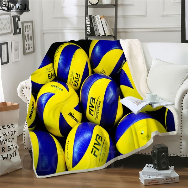 

cloocl blankets physical culture and sports volleyball 3d print street style sofa travel throw blanket teens plush quilt
