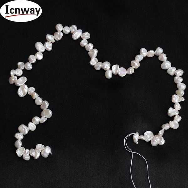 

other natural baroque reborn keshi white gray champagne freshwater pearl 7-8mm 15inches diy necklace wholesale icnway