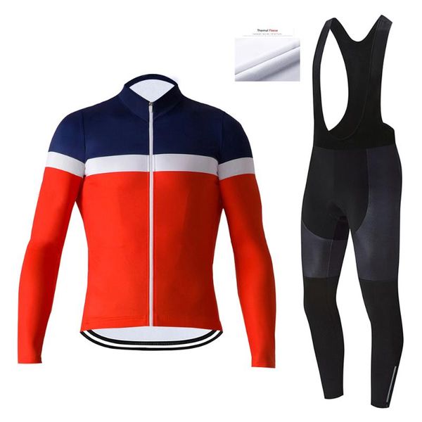 

la passion 2021 winter thermal fleece set cycling clothes men's jersey suit sport riding bike mtb clothing bib pants warm sets racing, Black;blue