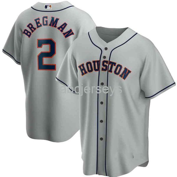 

alex bregman #2 gray aop baseball jersey xs-6xl, Black