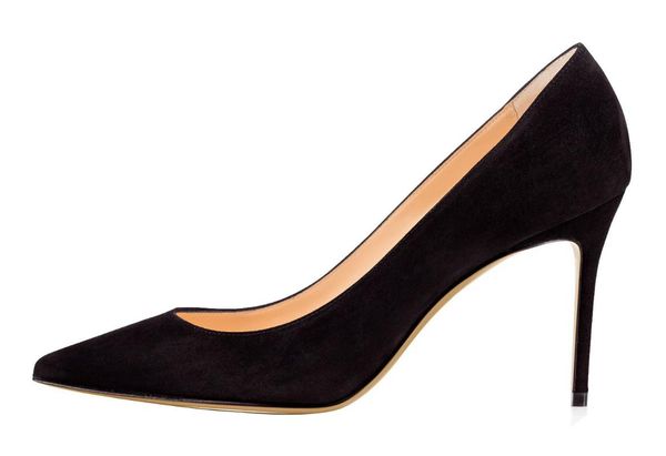

dress shoes evergreen women's with pointed head and shallow mouth, Black