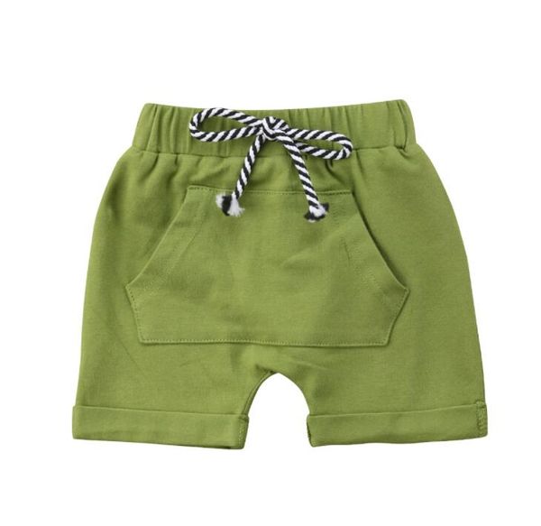 

shorts summer baby clothes fashion casual toddler boys beach 4 style cotton elastic waist solid pocket outfit 1-5y, Black