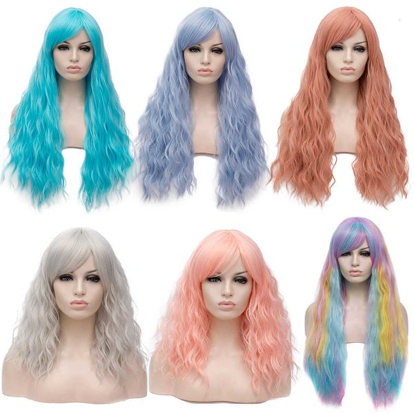 

shuyang wig instant noodl short long curly hair special price, Black