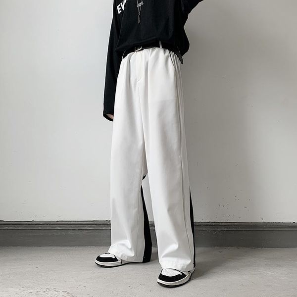

men's pants black/white casual fashion loose straight men sweatpants streetwear wide-leg mens trousers m-2xl