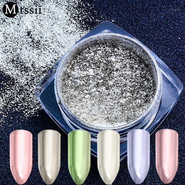 

mtssii gold mirror nail glitter powder 1g shimmer chrome pigment dust manicure art decorations1, Silver;gold