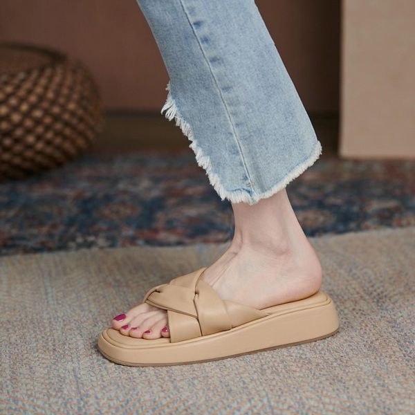 

dress shoes fashion 2021 square head summer women's sandals peep-toe woman flat platfroms casual weave women beach, Black