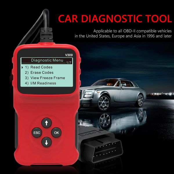 

code readers & scan tools v309 obd ii 2 scanner for auto obd2 reader car diagnostic tool all 1996-er obdii compliant vehicles