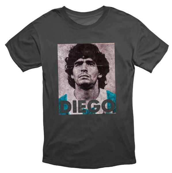 

diego maradona iconic t shirt black, White;black