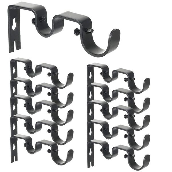 

shower curtains 12pcs curtain rod brackets, hanging hang brackets for 1inch and 5/8inch