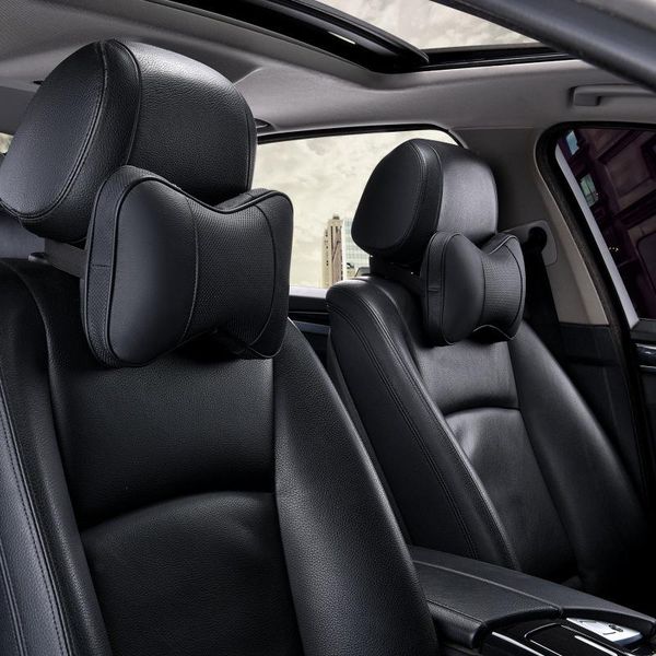 

seat cushions car pillow leather auto supplies neck safety headrest