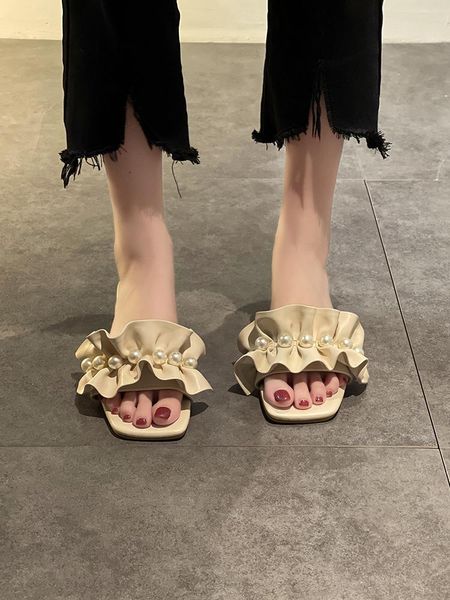 

slippers beach women sandals sandal flat heel casual ladies shoes outdoor female slides, Black