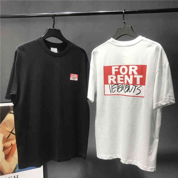 

casual dresses 2021 style vetements boxy t shirt female male 1:1 high street quality cotton t-shirts tees harajuku, Black;gray