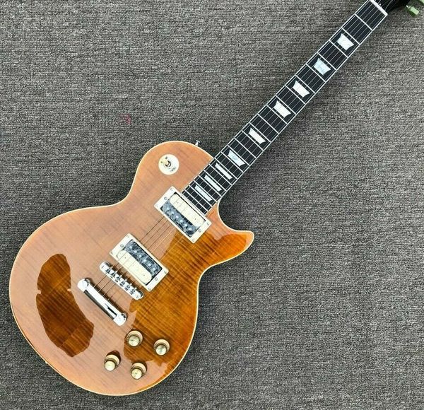 

slash afd amber burst style electric guitar