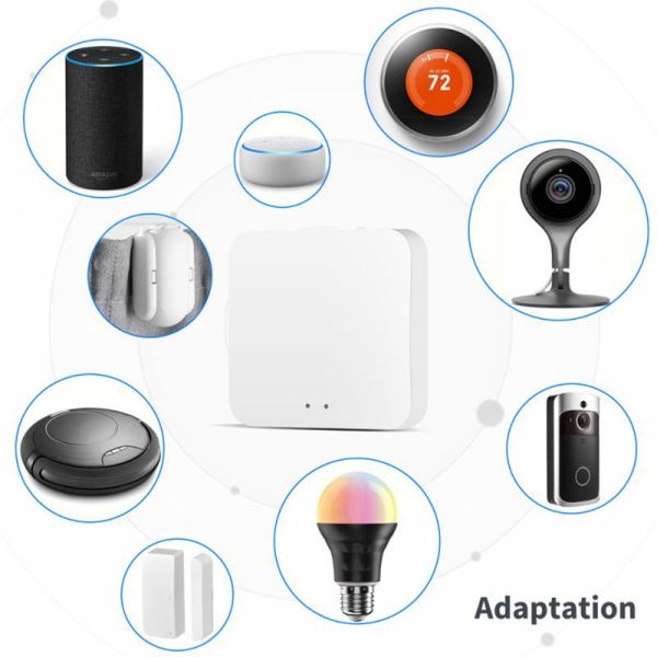 

smart home control zigbee gateway hub tuya bridge remote devices via life app works with alexa google