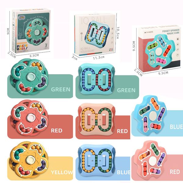 

rotating magic bean cube fidget toys fingertip puzzle anti-stress adults kids stress relief toy funny intelligence educational decompression