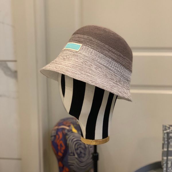 

brand women caps designer hats for women sunshade hat pp grass cap 2021 new style knitted bucket cap brown, Blue;gray