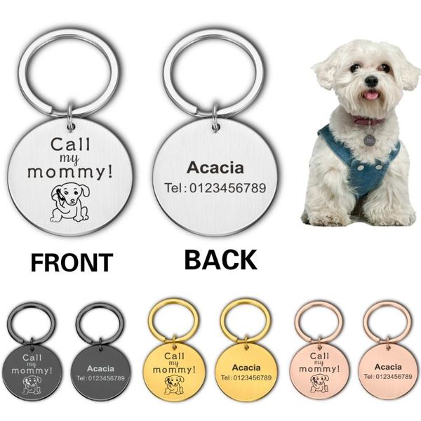 

pet dog cat collar accessories decoration id tags collars stainless steel tag customized engraving tag,id card
