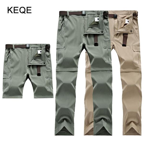 

men's spring/summer/autumn pants men ultra-thin quick dry trousers man plus size 7xl khaki zip-off male cargo am399, Black