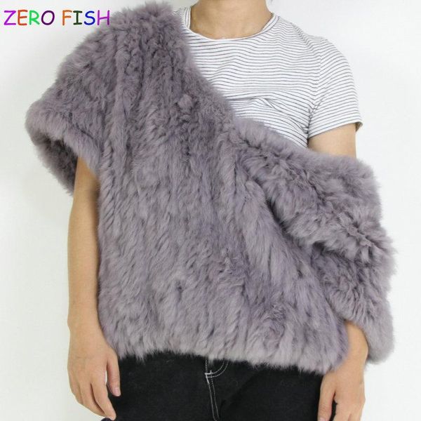 

women's vests zero*fish knit fur jacket nature coat with v collar warm outwear fashion winter waistcoat trend model exhibition, Black;white