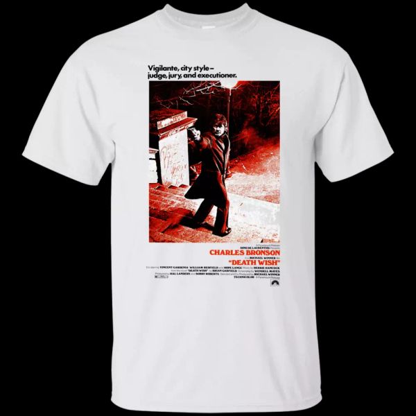 

death wish, charles bronson, retro, vigilante, movie, style b, crime, 1970's, se, White;black
