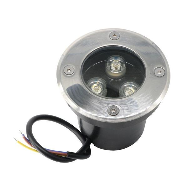 Outdoor 3X3W DC 12V Giardino Lampade sotterranee a LED Paesaggio Luce 9W Vetro temperato ad alta potenza IP67 Impermeabile