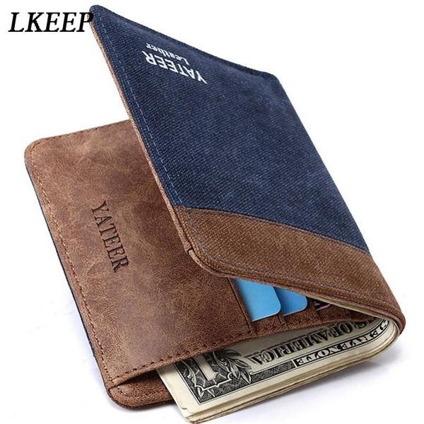 

wallets fashion men's denim canvas wallet purses short mini small purse male money po coin card holder, Red;black