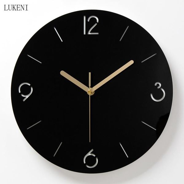 

wall clocks black minimalism folk laser engraving stereo clockwall decor home