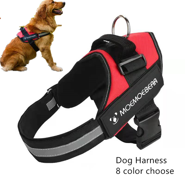

personalized dog harness no pull reflective breathable adjustable pet for small large vest with custom patch collars & leashes