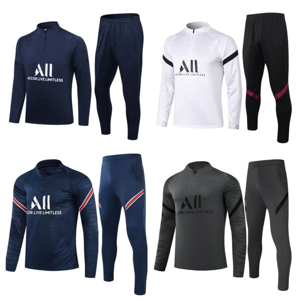 

2021 2022 mens tracksuit kids football training suit jersey kit 21 22 men soccer tracksuits jogging jacket sets chandal futbol survetement f, Gray