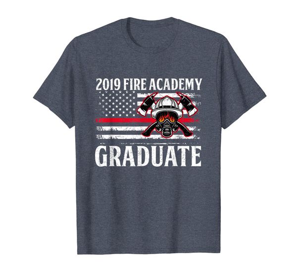 

2019 fire academy graduate firefighter graduated shirts gift, White;black