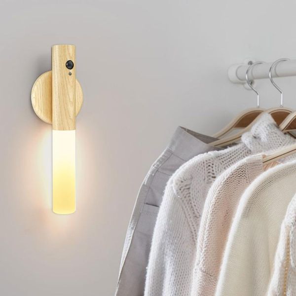 

wall lamp led motion sensor night light wireless usb rechargeable for kitchen cabinet wardrobe