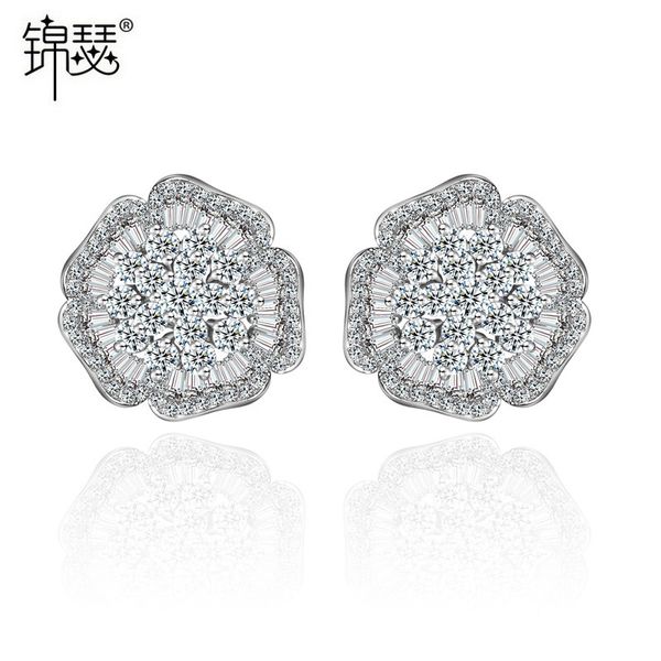 

jewelry charm stud aaa zircon earrings in the united states, Golden