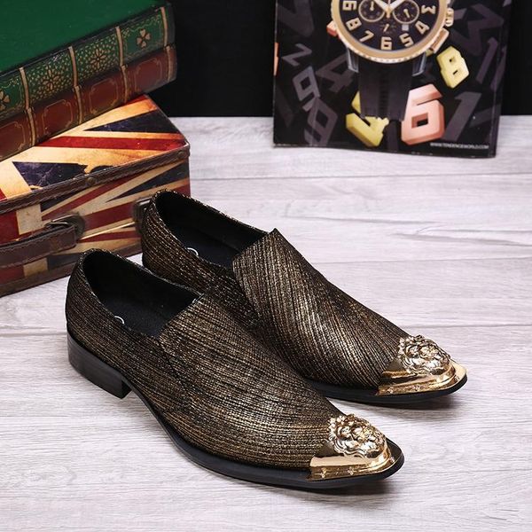 

dress shoes 2021 est fashion gold/silver pointed party oxfords qality genuine leather slip on flats european style plus46, Black