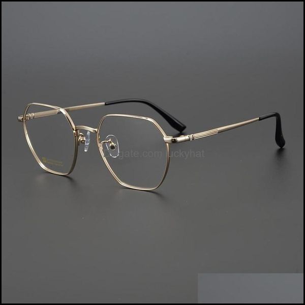 Moda AessóriosFashion Óculos De Sol Quadros Japonês Handmade Poligonal Joker Óculos Quadro Retro Decorativo Grande Myopia Para Homens e Wome