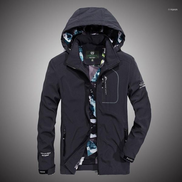 

mens trench coat jacket casual solid color polyester detachable cap 2021 autumn spring thin jackets for men navy s1181, Tan;black