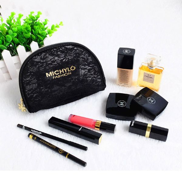 

lace cosmetic storage bag three piece transparent cosmetic bag