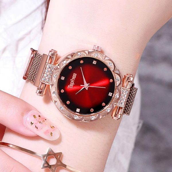 

wristwatches luxury watches women bracelet diamond rose gold strap clock fashion watch for ladies waterproof time, Slivery;brown