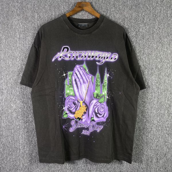 

t shirt tee 22ss apparel men women 3d rose hand print short sleeve t-shirt real pics, White;black