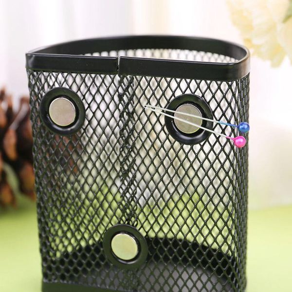 

pencil cases c90c metal wire mesh magnetic basket storage box pen makeup organizer school stationery