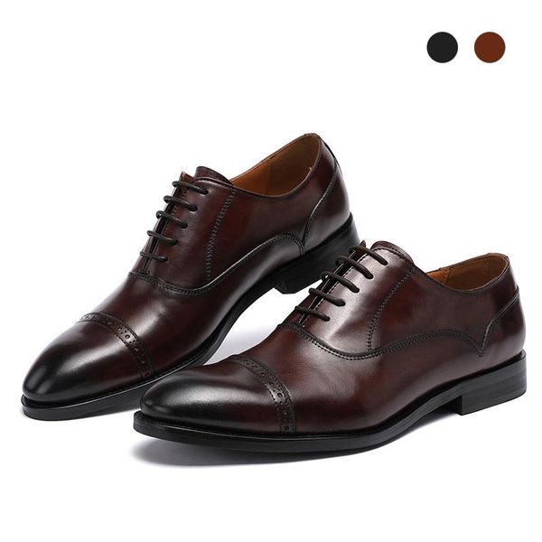 

dress shoes oxford brogue mens black bridegroom formal handmade designer men original genuine leather