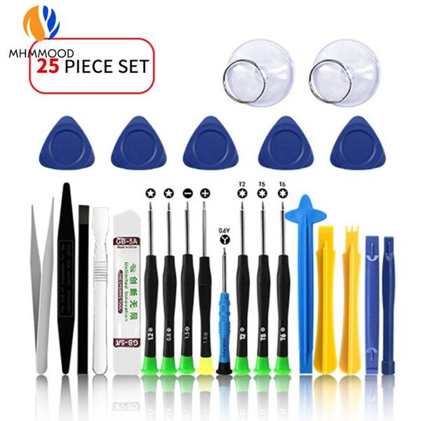 

hand tools 25pcs mobile phone repair kit spudger pry opening tool screwdriver set for 7 6s 6 plus 11 pro xs
