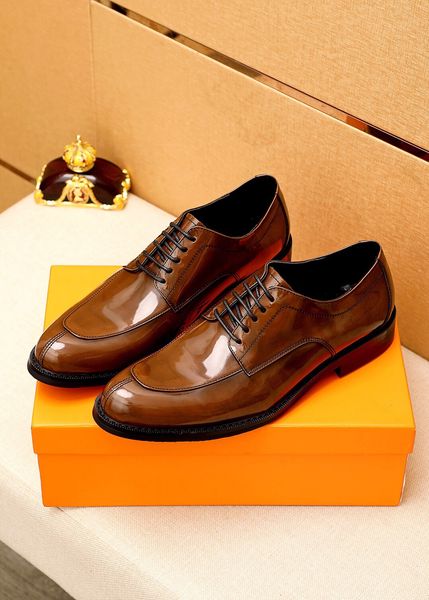

new classic men party wedding dress shoes fashion brand designer business oxfords genuine leather formal footwear flats size 38-45, Black