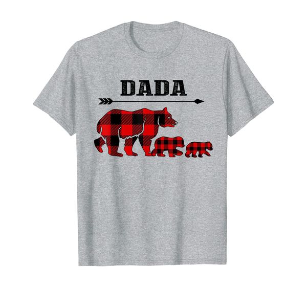 

red plaid dada bear matching pajama family buffalo t-shirt, White;black
