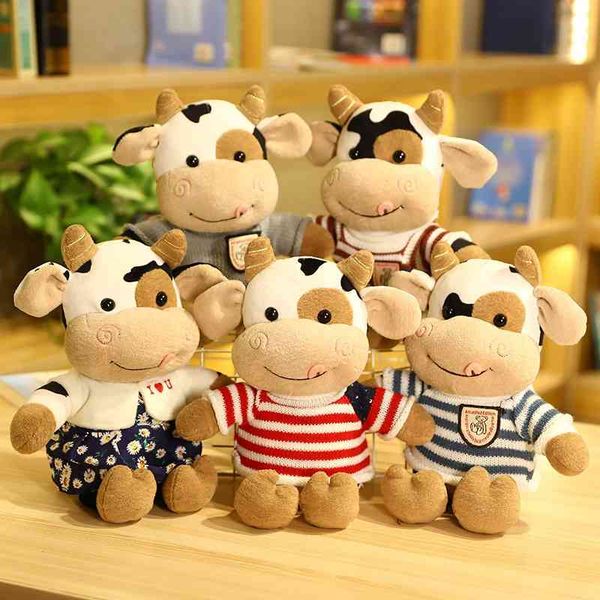 

cute cow calf plush toy dress year of the ox mascot cute doll gift