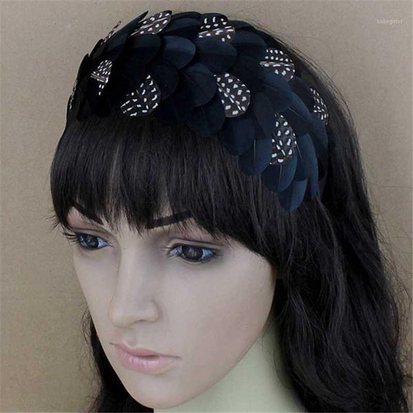 

hairbands peacock feather wide hoop 2021 women luxury masquerade black headband handmade hair accessories vintage headwear1