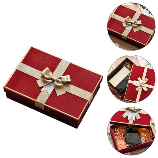 

gift wrap 1pc jewelry package paper box valentine's day ring earring with bowknot
