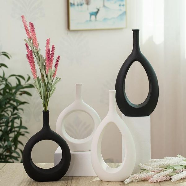 

vases european style creative ceramic vase modern minimalist home decoration dried flower arrangement living room art